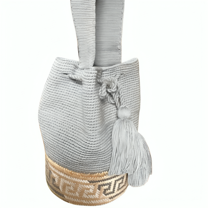 Bolso Wayuu, Artesanía Colombiana, Bolso Etnico, Bolso Gris, Bolso Tejido, Bolso, Wayuu