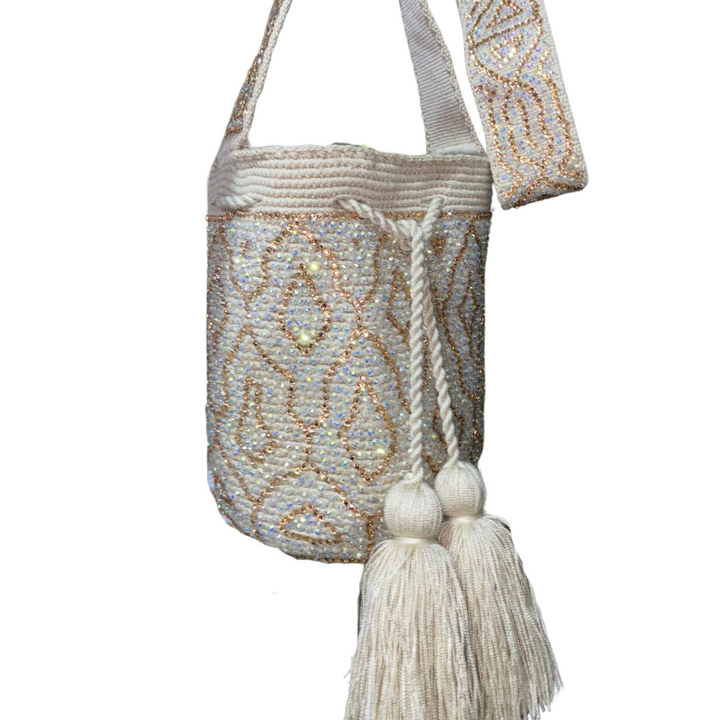 Bolso Wayuu, Artesanía Colombiana, Bolso Etnico, Bolso Trenzado, Bolso Beige, Bolso Tejido, Bolso, Wayuu