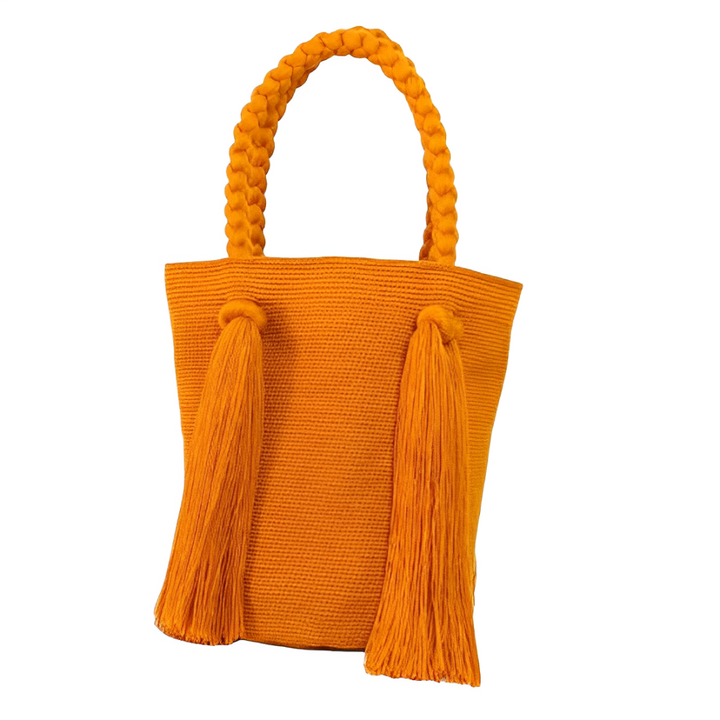 Bolso Wayuu, Artesanía Colombiana, Bolso Etnico, Bolso Naranja, Bolso Tejido, Bolso, Wayuu