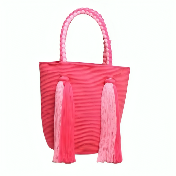 Bolso Wayuu, Artesanía Colombiana, Bolso Etnico, Bolso Rosa, Bolso Tejido, Bolso, Wayuu