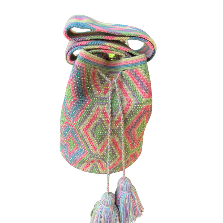 Bolso Wayuu Etnico Cristales