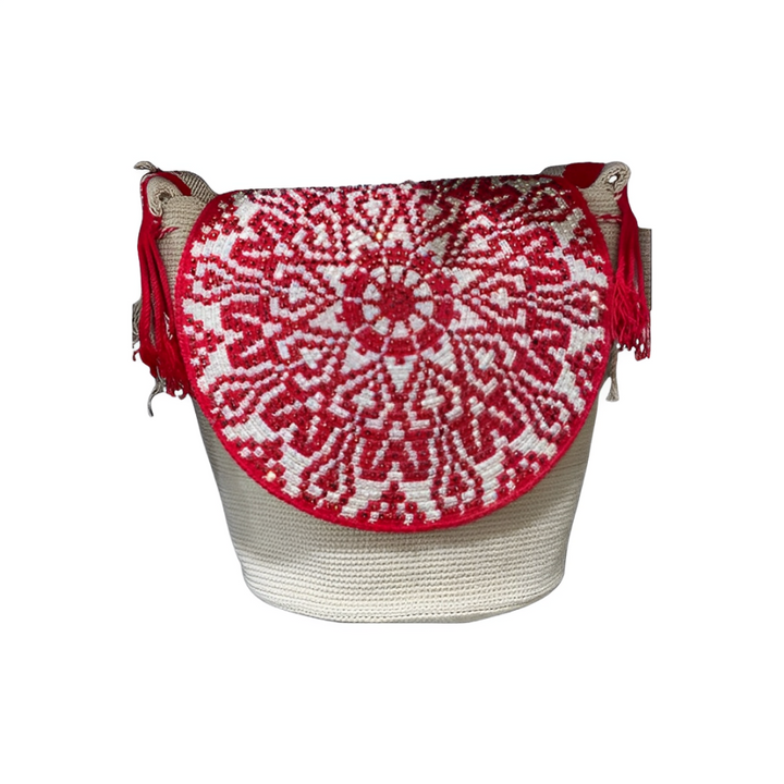 Bolso Wayuu, Artesanía Colombiana, Bolso Etnico, Bolso Blanco, Bolso Tejido, Bolso, Wayuu
