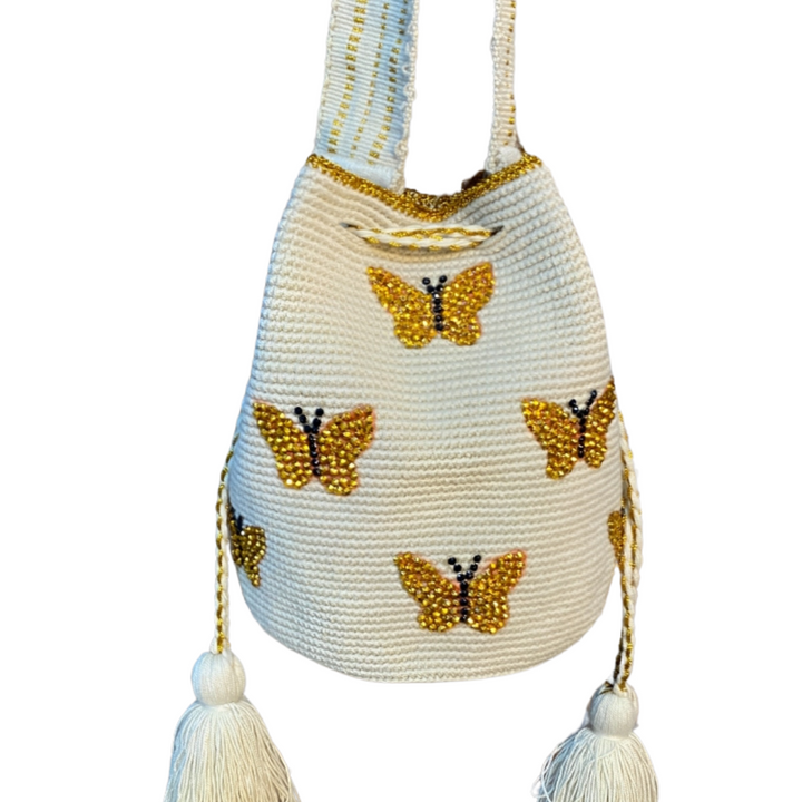 Bolso Wayuu, Artesanía Colombiana, Bolso Etnico, Bolso Trenzado, Bolso Beige, Bolso Tejido, Bolso, Wayuu